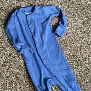 Organic cotton 3-6 button footie